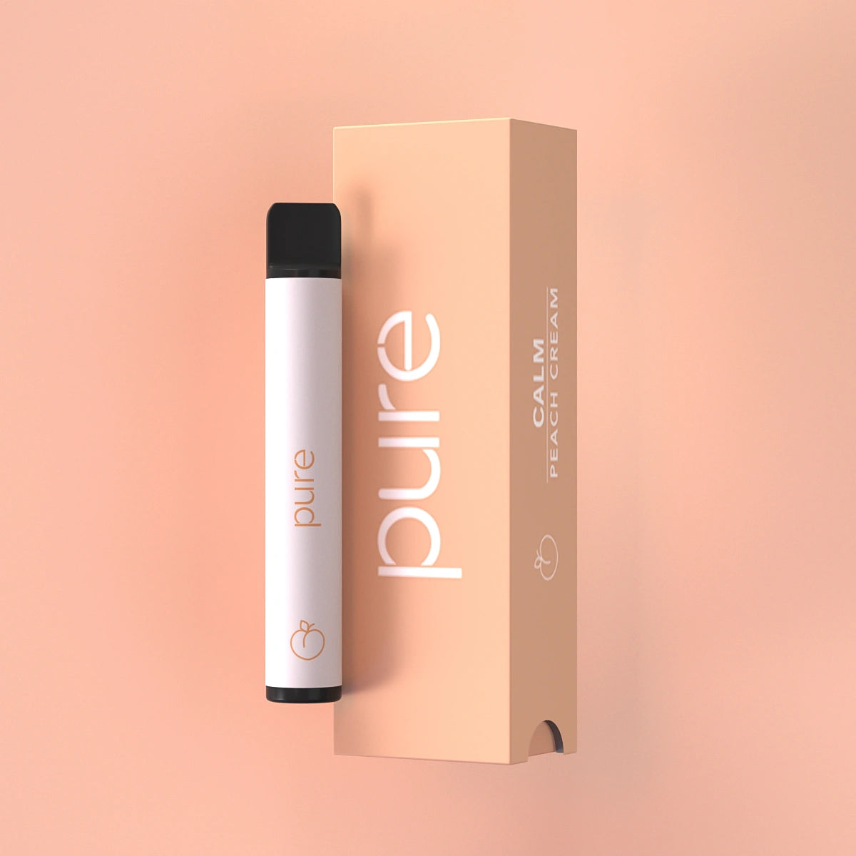 Peach Cream Nicotine Free Vape - 600 Puffs Fruity Wellness | Pure Mate 600