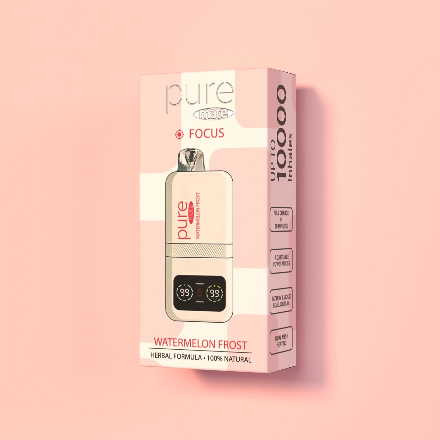 Pure Mate 10000 Watermelon Frost Smart LCD Zero Nicotine Diffuser