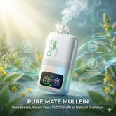 Pure Mate 10000 Mullein Front View - mullein vape mullein vape pen Zero Nicotine Lung Detox Respiratory Inhaler