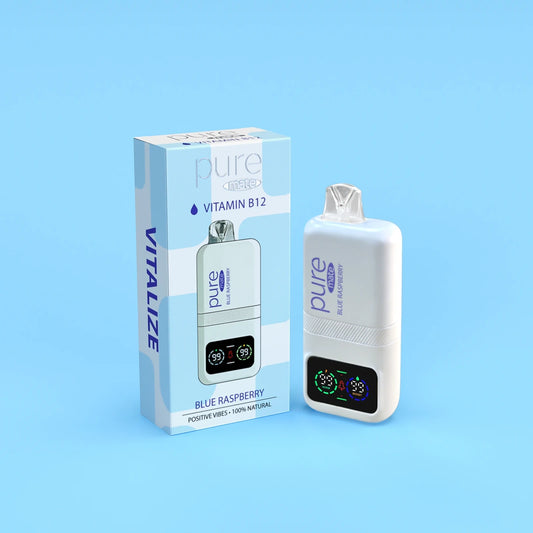 Vitamin B12 Energy Inhaler - Blue Raspberry Nicotine Free Vape | Pure Mate 10000