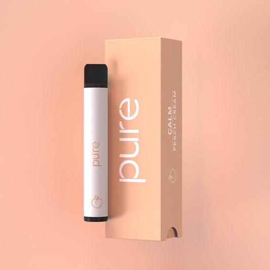 Peach Cream Nicotine Free Vape - 600 Puffs Fruity Wellness | Pure Mate 600