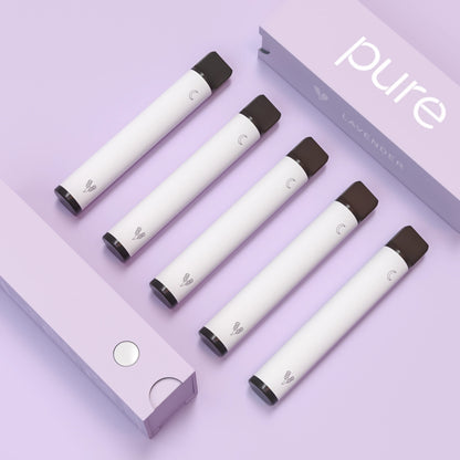 Pure Plus 600 Lavender Blend 5-Pack - pure bar vape pure vape pen Zero Nicotine 3000 Puffs Botanical Diffuser