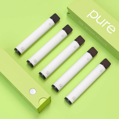 Pure Plus 600 Mixed Fruits 5-Pack - pure vape pure vapes Zero Nicotine 3000 Puffs Tropical Fruit Diffuser