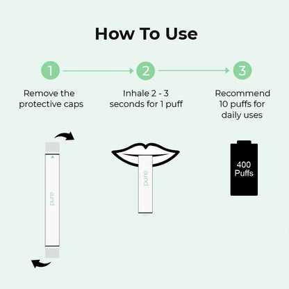 How to Use Pure Bar 400 Mullein - mullein vape pure mullein vape Zero Nicotine Detox Diffuser Usage Guide