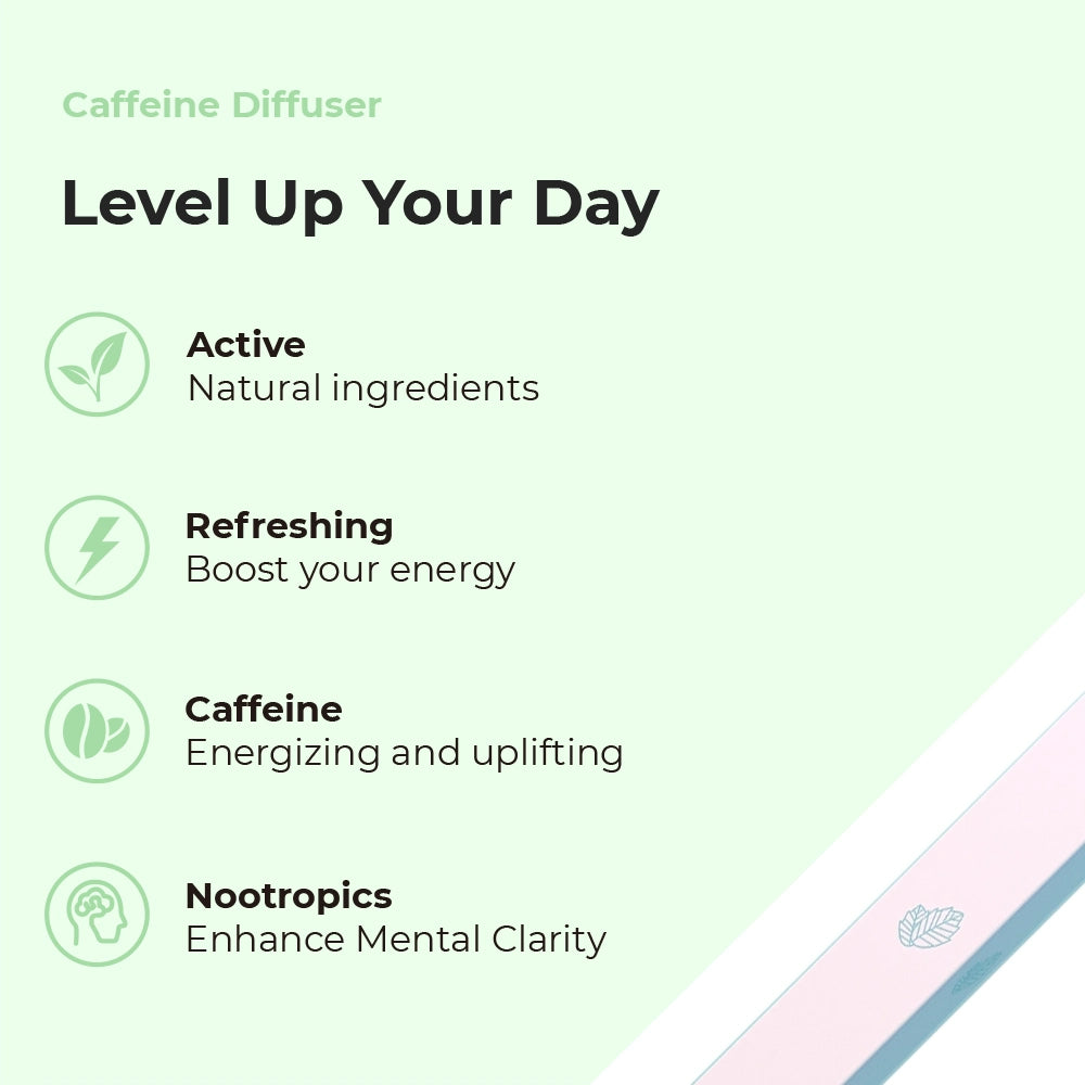 Caffeine Diffuser - Cool Mint Frost - Pure Bar  400 Puffs - Energy Boost Diffuser