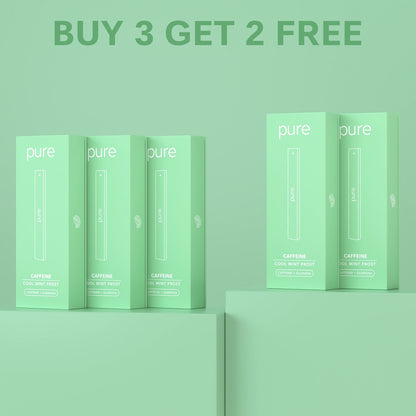 Pure Bar 400 Cool Mint Frost Bundle - Buy 3 Get 2 Free pure caffeine vape pure bar vape Zero Nicotine Caffeine Diffusers