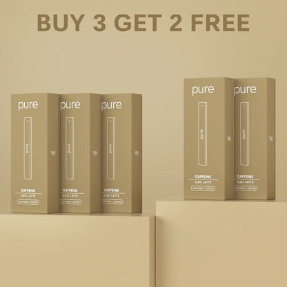 Pure Bar 400 Iced Latte Bundle - Buy 3 Get 2 Free pure caffeine vape pure bar vape Zero Nicotine Coffee Ice Diffusers