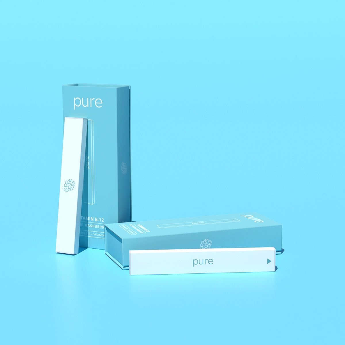 Vitamin B-12 Diffuser - Blue Raspberry - Pure Bar  400 Puffs - Vitamin Energy Diffuser