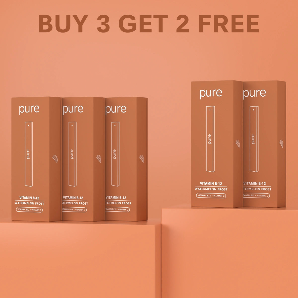 Pure Vitamin B12 Vape Pen | Watermelon Frost Energy - Pure Bar 400 PURE DIFFUSER Pure Vitamin B12 Vape Pen | Watermelon Frost Energy - Pure Bar 400 PURE DIFFUSER