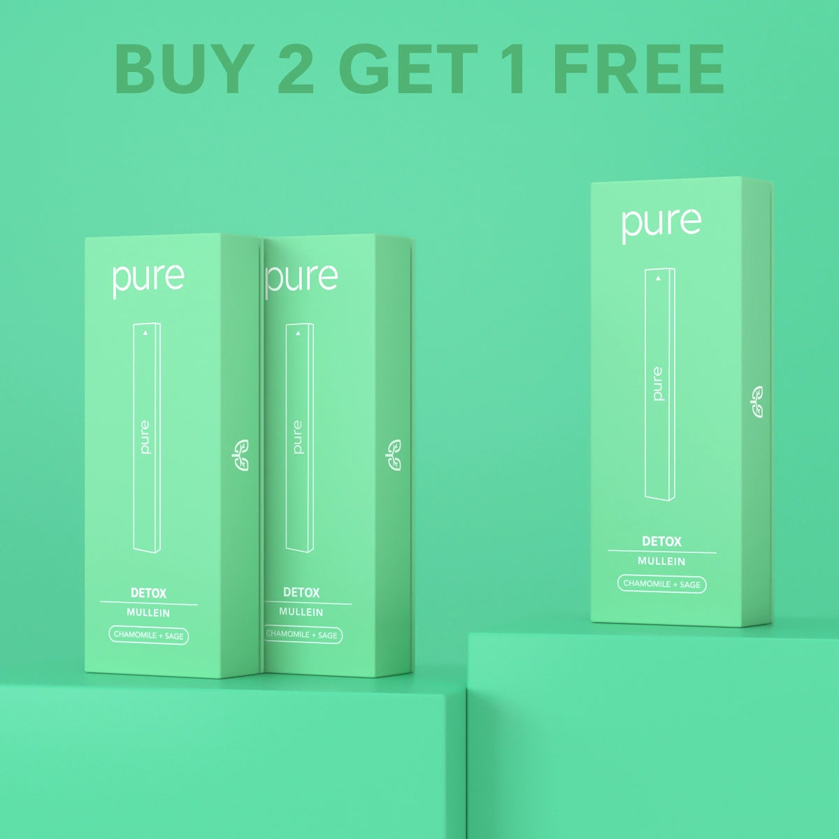 Detox Diffuser - Mullein Lungreset - Pure Bar 400 Puffs - Lung Detox Diffuser