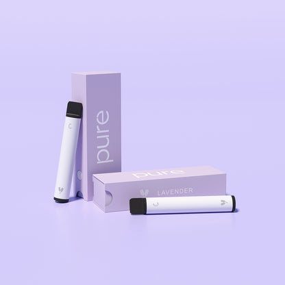 Pure Plus 600 Lavender Calm Front View - pure bar vape pure vape pen Zero Nicotine Sleep Support 600 Puffs Inhaler