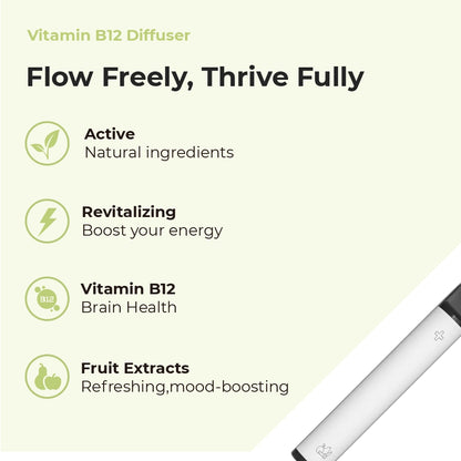 Pure Plus 600 Mixed Fruits Benefits - Tropical Fruit Vitamin B12 600 Puffs Zero Nicotine pure vape pure vapes Wellness Inhaler