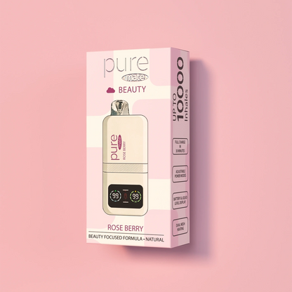 Pure Mate 10000 Rose Berry Packaging Box - pure vape pure diffuser vape Zero Nicotine Beauty Collagen Box