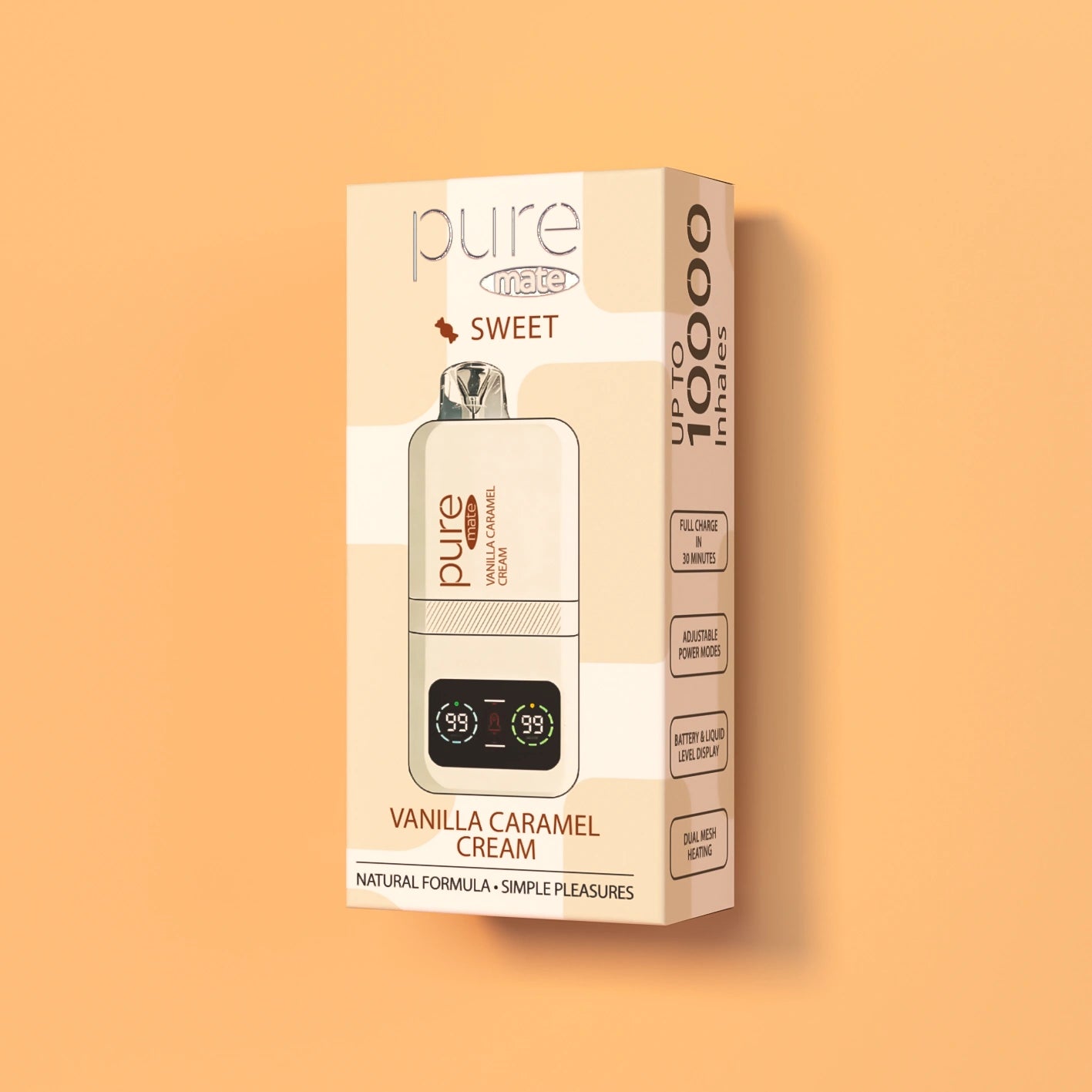 Sweet Dessert Flavor  - Vanilla Caramel Cream |  Pure Mate 1 - Zero Nicotine Diffuser