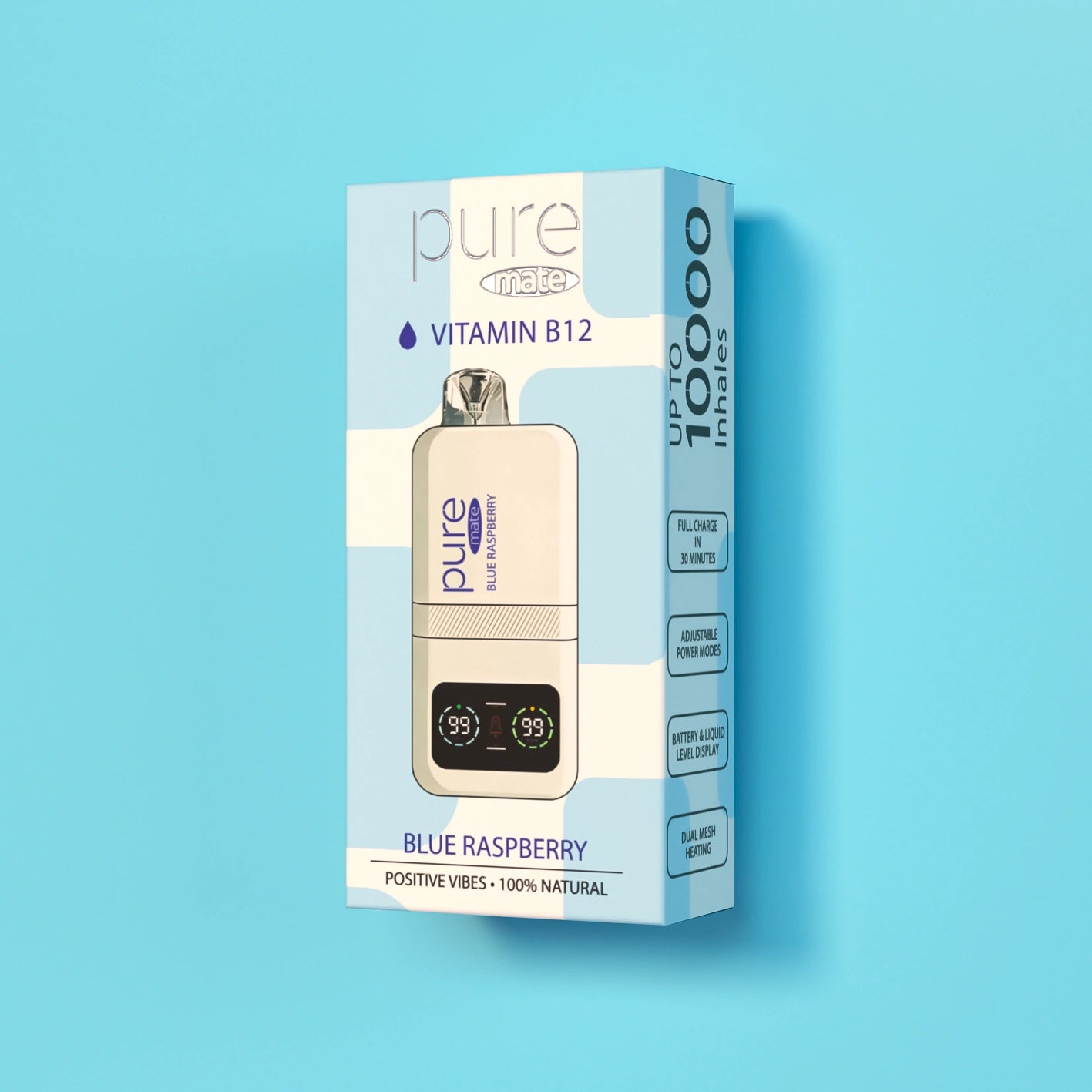 VITALIZE B12 Energy Inhaler - Blue Raspberry | Pure Mate  10 - Vitamin Energy Diffuser