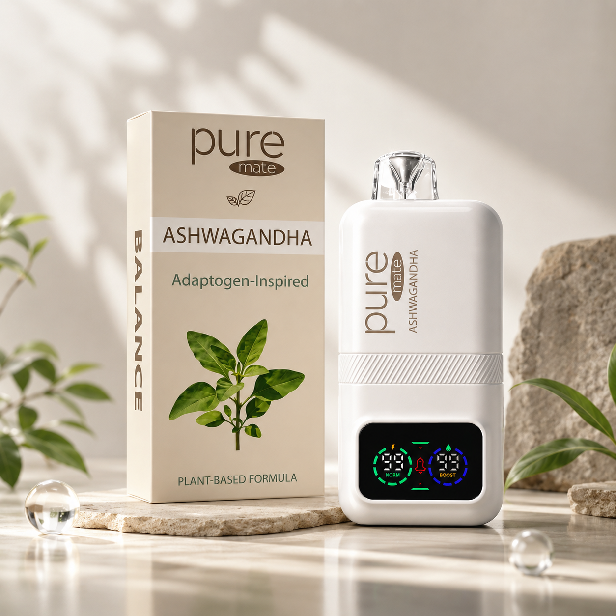 PURE MATE™ 10000 Series - ASHWAGANDHA INHALER