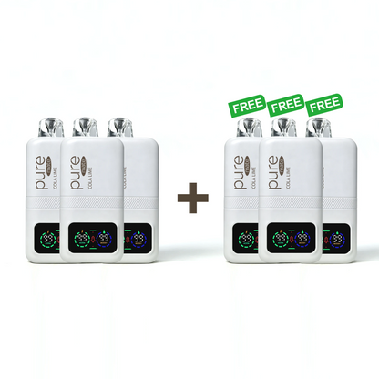 Pure Mate 10000 Cola Lime Bundle - Buy 3 Get 3 Free pure vape pure caffeine vape Zero Nicotine Energy Diffusers
