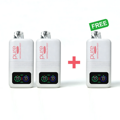 Pure Mate 10000 Watermelon Frost BOGO - Buy 2 Get 1 Free pure vape pure caffeine vape Zero Nicotine Gaming Diffuser Deal