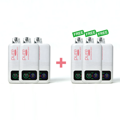 Pure Mate 10000 Watermelon Frost Bundle - Buy 3 Get 3 Free pure vape pure caffeine vape Zero Nicotine Gaming Diffusers