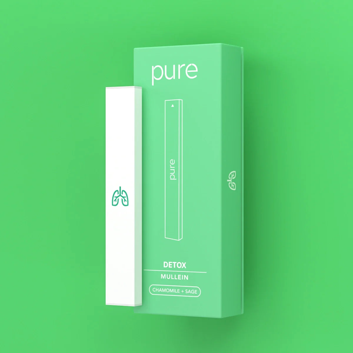 Pure Mullein Vape - Detox Diffuser - Mullein Lungreset - Pure Bar 400 Puffs