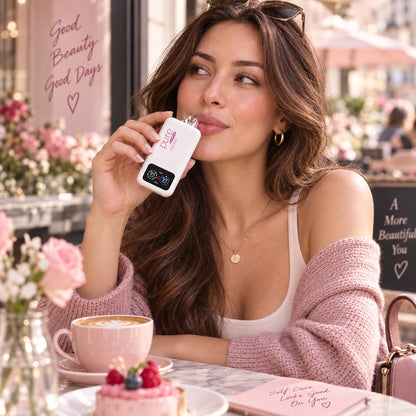 Pure Mate Glow Beauty Diffuser Rose Berry device display with premium pink beauty aesthetic