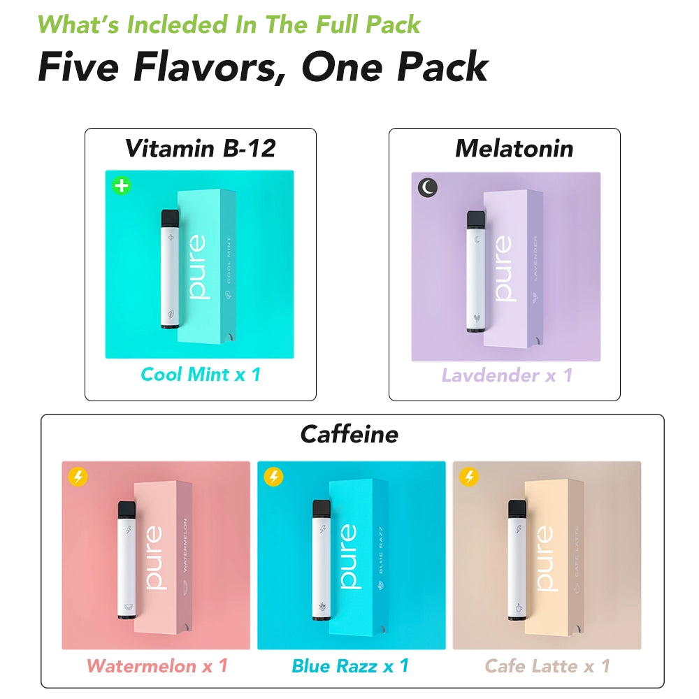 Full Pack - Pure Plus| Wellness Inhaler Variety Set - Variety Pack Diffuser