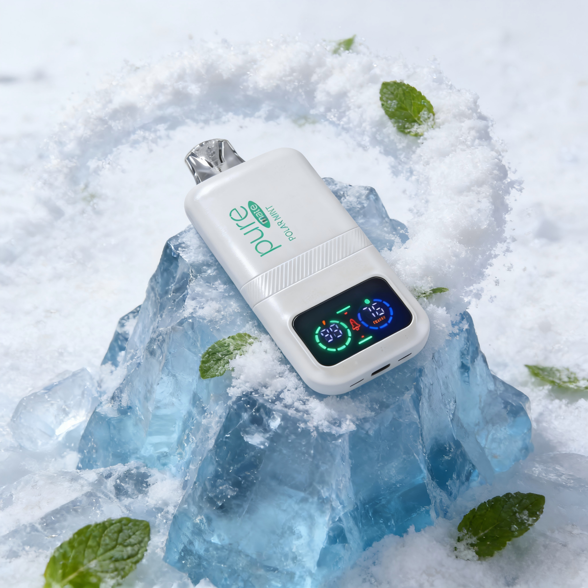 Pure Bar Vape: Pure Mate™ 10000 Polar Mint extra cooling zero nicotine botanical mist with USB-C rechargeable battery