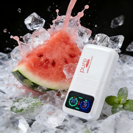 Pure Diffuser: Pure Mate™ 10000 Watermelon Frost refreshing zero nicotine botanical inhaler with real-time liquid tracking